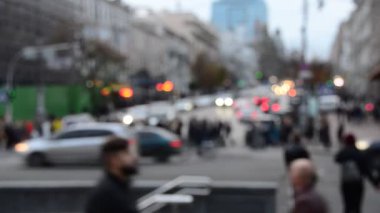 Araba bulanık trafik odaklanmamış olay