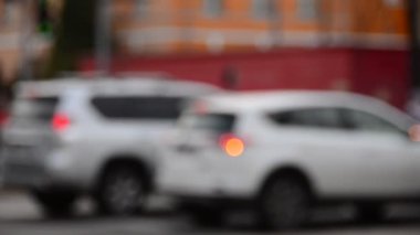 Araba bulanık trafik odaklanmamış olay