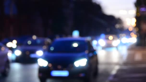 Cena Desfocada Tráfego Carro Desfocado — Vídeo de Stock