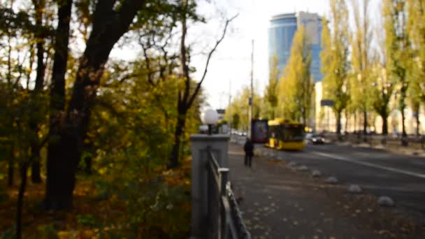 Emberek Sétált Utcán Kijev Ukrajna — Stock videók