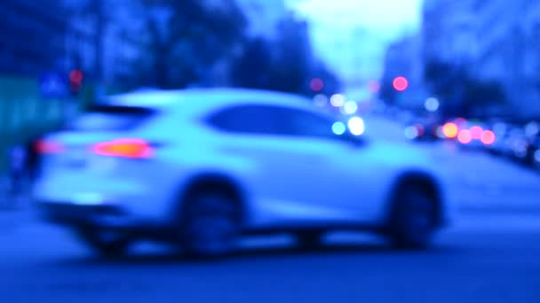 Scène floue de circulation automobile floue 