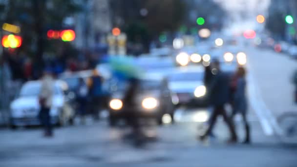 Scène floue de circulation automobile floue 