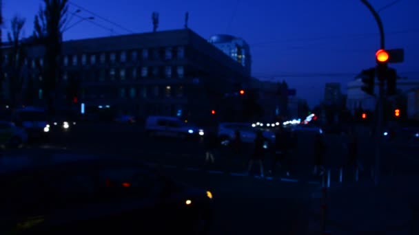 Unfocused Scene Blurred Car Traffic — Stock Video