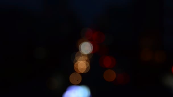 不对焦的城市灯光背景 — 图库视频影像