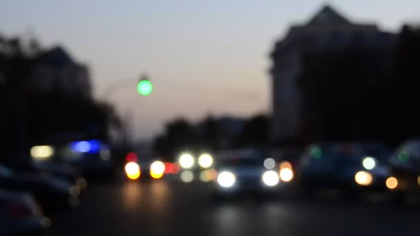 Scena Nefocalizată Traficului Mașini Neclare — Videoclip de stoc