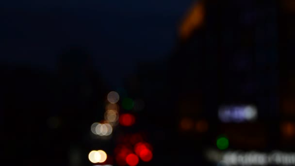不对焦的城市灯光背景 — 图库视频影像