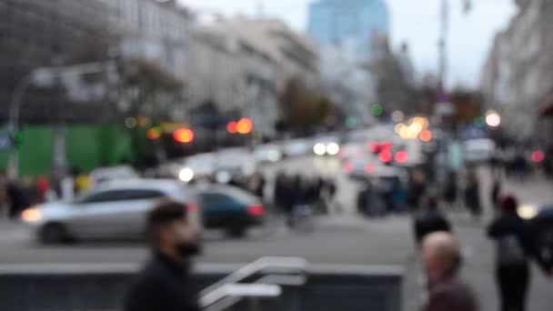 Scène floue de circulation automobile floue 