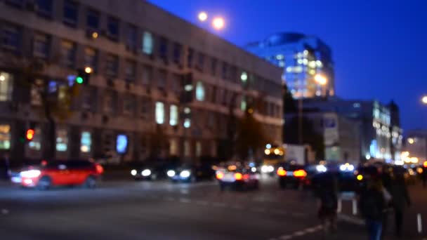 Unfocused Scene Blurred Car Traffic — Stock Video