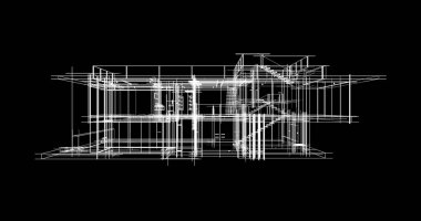 Ev kavramı kroki 3d çizim