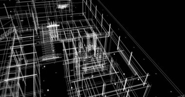 Ev kavramı kroki 3d çizim