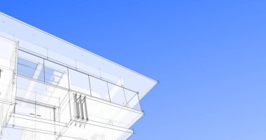 Ev kavramı kroki 3d çizim