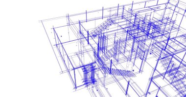 Ev kavramı kroki 3d çizim