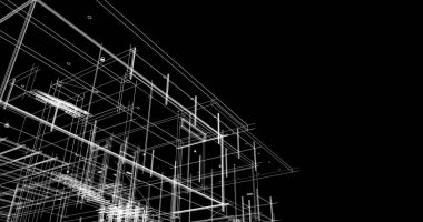 Ev kavramı kroki 3d çizim