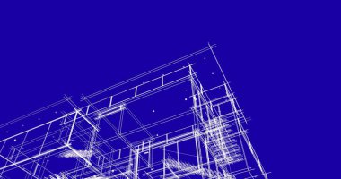 Ev kavramı kroki 3d çizim