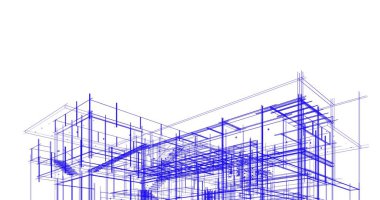 Ev kavramı kroki 3d çizim