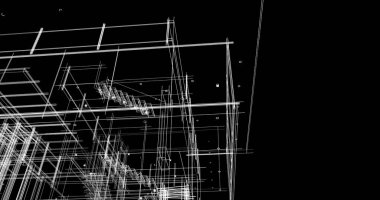 Ev kavramı kroki 3d çizim