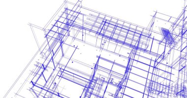 Ev kavramı kroki 3d çizim