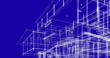 Ev kavramı kroki 3d çizim