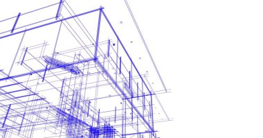 Ev kavramı kroki 3d çizim