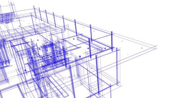 Ev kavramı kroki 3d çizim