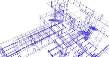 Ev kavramı kroki 3d çizim