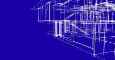 Ev kavramı kroki 3d çizim