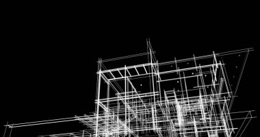 Ev kavramı kroki 3d çizim