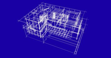 Ev kavramı kroki 3d çizim