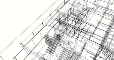 Ev kavramı kroki 3d çizim