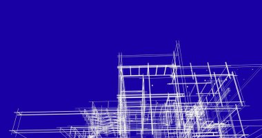 Ev kavramı kroki 3d çizim