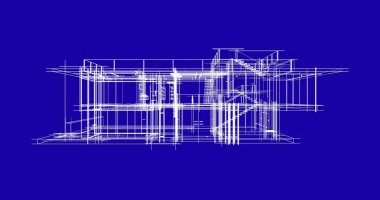 Ev kavramı kroki 3d çizim