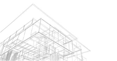 Ev kavramı kroki 3d çizim