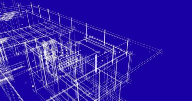 Ev kavramı kroki 3d çizim