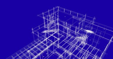 Ev kavramı kroki 3d çizim