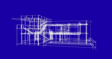 Ev kavramı kroki 3d çizim