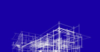 Ev kavramı kroki 3d çizim