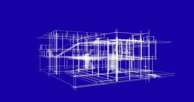 Ev kavramı kroki 3d çizim