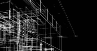 Ev kavramı kroki 3d çizim