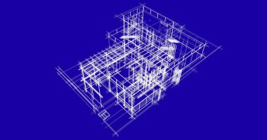 Ev kavramı kroki 3d çizim