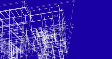 Ev kavramı kroki 3d çizim