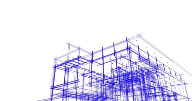 Ev kavramı kroki 3d çizim