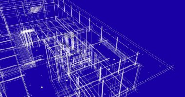 Ev kavramı kroki 3d çizim