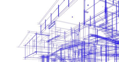 Ev kavramı kroki 3d çizim