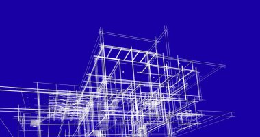 Ev kavramı kroki 3d çizim