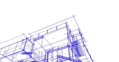 Ev kavramı kroki 3d çizim