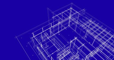 Ev kavramı kroki 3d çizim