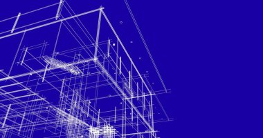 Ev kavramı kroki 3d çizim