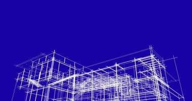 Ev kavramı kroki 3d çizim