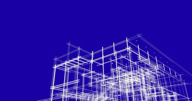 Ev kavramı kroki 3d çizim