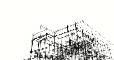 Ev kavramı kroki 3d çizim